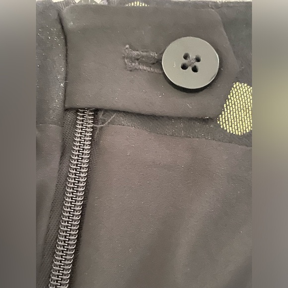 Talbots RSVP Women’s 8P Black Ankle Pants with gold metallic dots - Picture 13 of 16